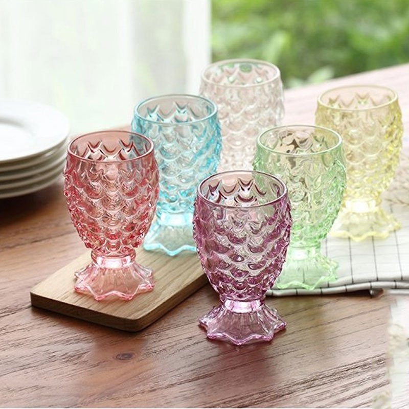彩色玻璃杯套装透明创意杯子牛奶果汁杯多款多色创意生活日用家居器皿