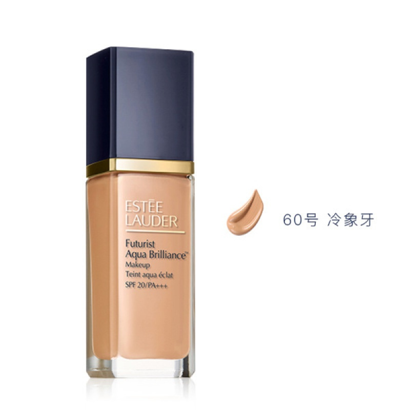 雅诗兰黛(Estee Lauder)沁水粉底液30ml1C1#60瓷白偏粉干皮救星轻薄无暇水润奶油肌