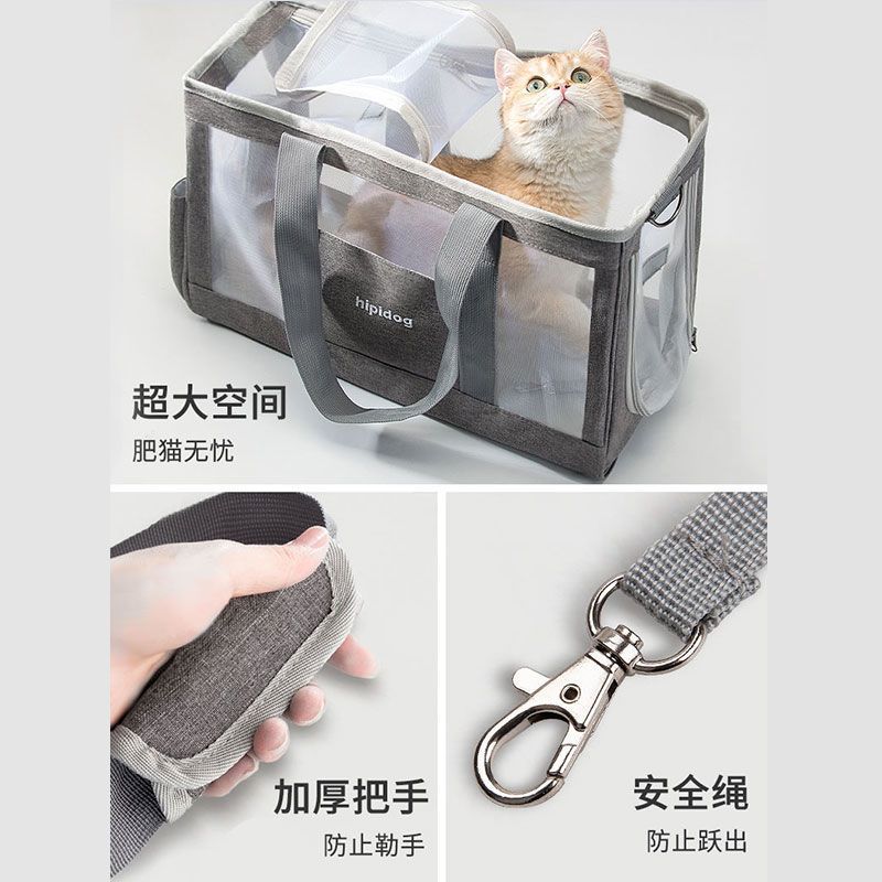 蓝色定制款 建议猫咪12斤内狗狗10斤内使用 猫包外出便携宠物外出包猫咪手提斜挎包狗狗车载包透气大容量背包