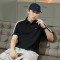 [1.5折价41元]唐狮男士polo衫短袖男polo衫t恤男士撞色肩部拼块polo衫