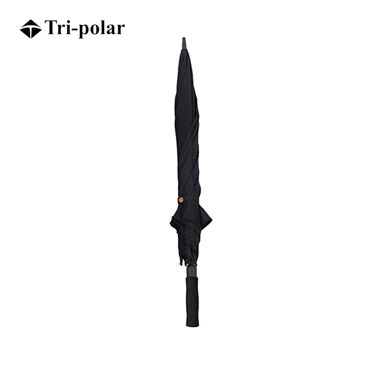 三极户外(Tripolar) TP7001 商务伞户外遮雨全自动双层直柄加厚30寸黑色雨伞
