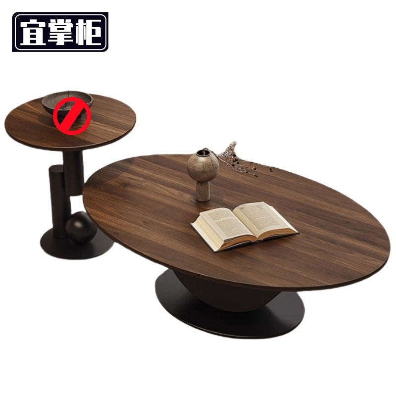 宜掌柜 木质 圆茶几高清大图