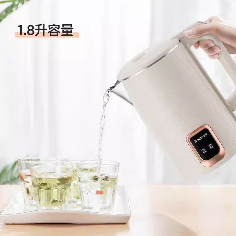 志高CHIGO电热水壶家用双层防烫自动断电保温烧水壶_1.8L