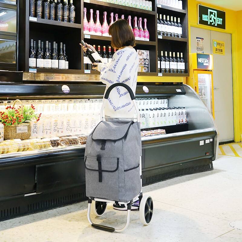 新越昌晖 买菜车手拉车折叠购物车铝合金小推车家用行李车拉杆车便携手推车小拖车户外郊游拉货车 F51045高清大图