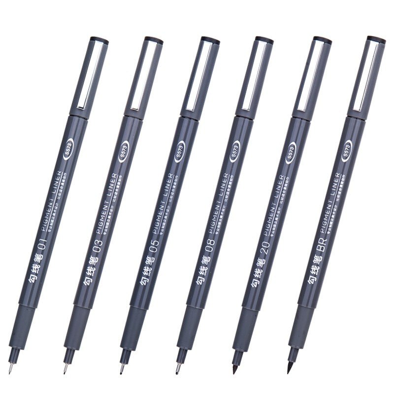 得力deli得力s573多规格勾线笔混6支盒24盒视频