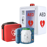 飞利浦(PHILIPS)家用[除颤仪+壁挂箱套装]HeartStart智能救心宝 自动体外除颤仪AED HS1(M506
