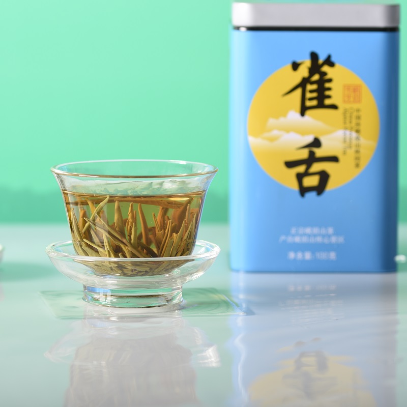 2025新茶峨眉雪芽 雀舌100克 绿茶茶叶春茶自饮罐装四川高清大图