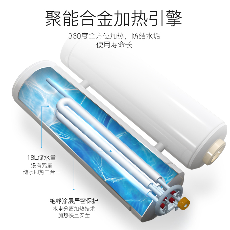 神田(SETEN)DSZF-A9 速热式电热水器 家用速热恒温 沐浴洗澡 微电脑式触控式 即热式热水器5500W红色