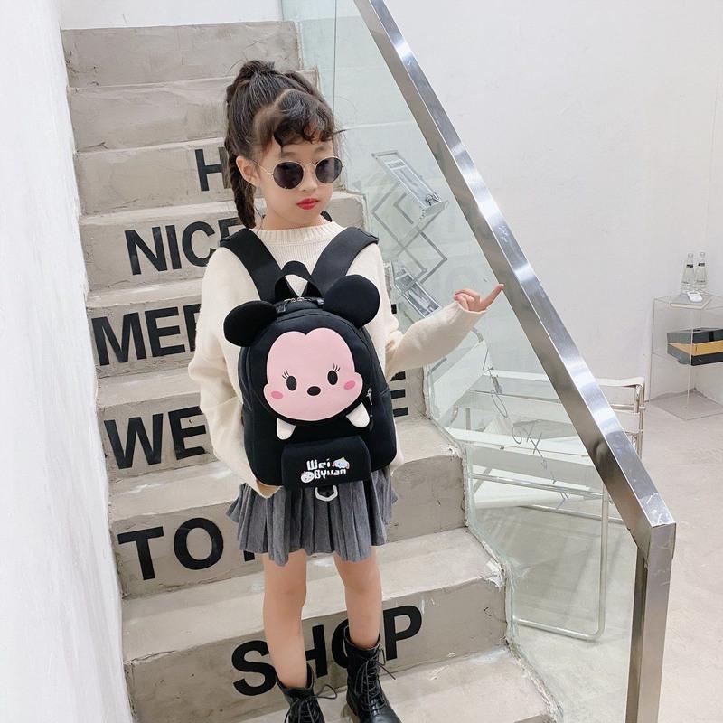迪士尼幼儿园书包女3岁5可爱宝宝小班公主女童儿童背包洋气小书包 黑色