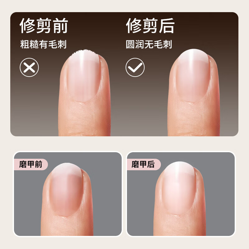 和正电动指甲剪-全自动指甲剪 修/剪/磨一体 甲屑可收纳 夜间可照明 两档转速调节 HZ-ZJ3高清大图