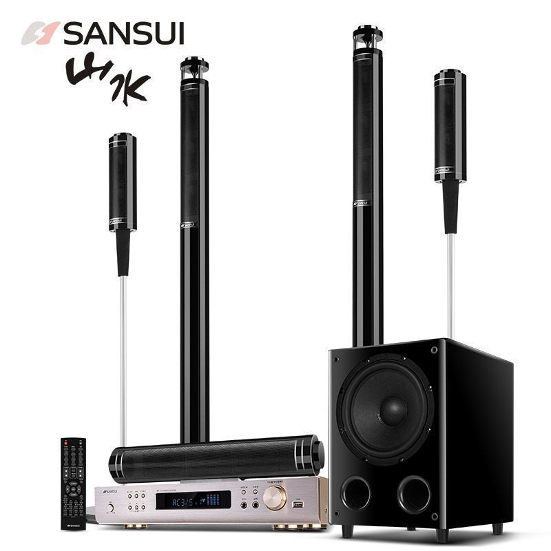 山水(sansui)音响 家庭影院5.1音响套装 家庭KTV蓝牙功放 家用环绕组合壁挂落地电视音箱