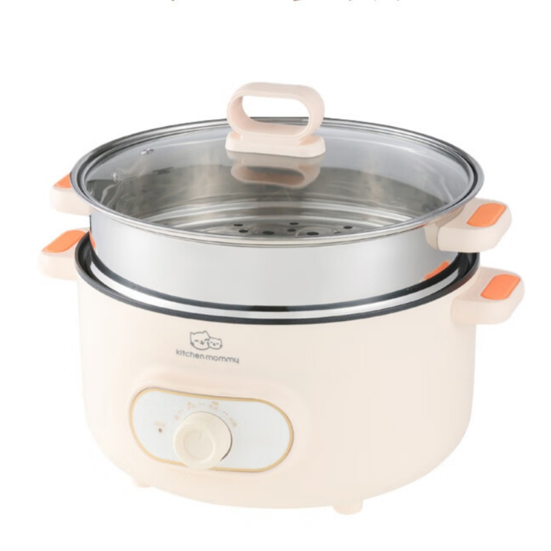 厨创妈咪(kitchen mommy) KT-DHG-3106 电火锅 4L 多功能电煮锅上蒸下炖 智能烹饪 1000W