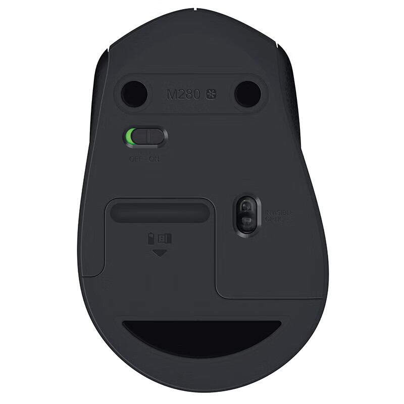 罗技(Logitech)M280(M275)无线鼠标 家用商务办公鼠标 右手鼠标人体工学 黑色