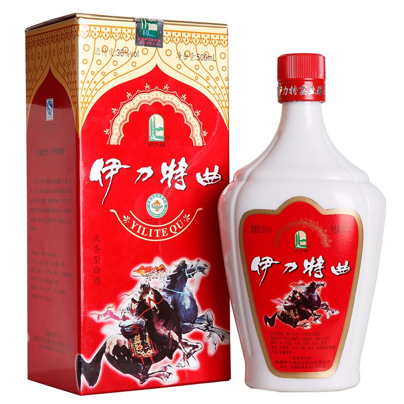 伊力特曲36度白酒500ml*6礼盒装浓香型 纯粮食酒宴请酒 新疆特产整箱装