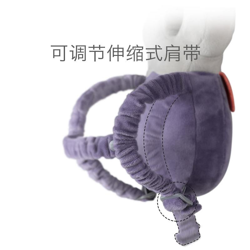 babycare宝宝防摔头部保护垫婴儿防摔护头帽儿童学步防撞头防摔枕 马里纳大象-水晶绒