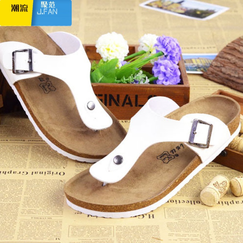 聚范拖鞋男夏季潮流人字拖凉鞋男软木沙滩韩版夹脚情侣凉拖鞋女夏透气高清大图