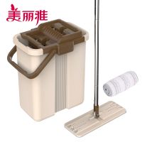美丽雅 平板拖把家用清洁干湿两用懒人免手洗二代洗刷刷平板拖把(赠替换布1张)