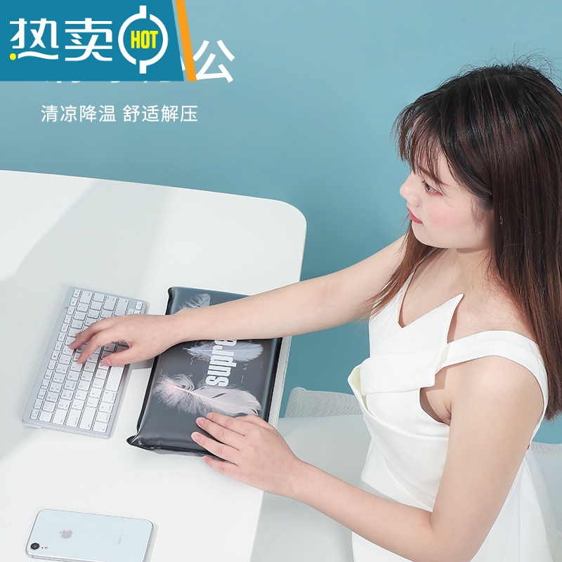 XIANCAI凝胶冰枕冰垫学生夏季午睡水枕头儿童降温夏天免注水冰凉加厚水袋高清大图