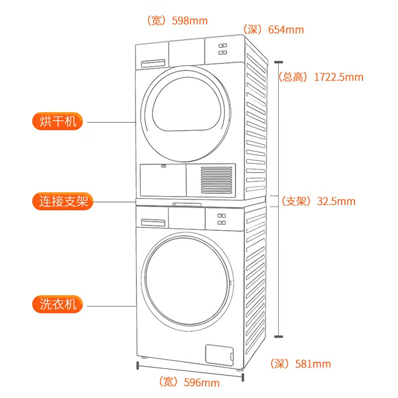 松下(Panasonic)NVAE+EH10W 洗烘套装10kg变频洗衣机+10kg热泵烘干机白月光P3S Plus高清大图