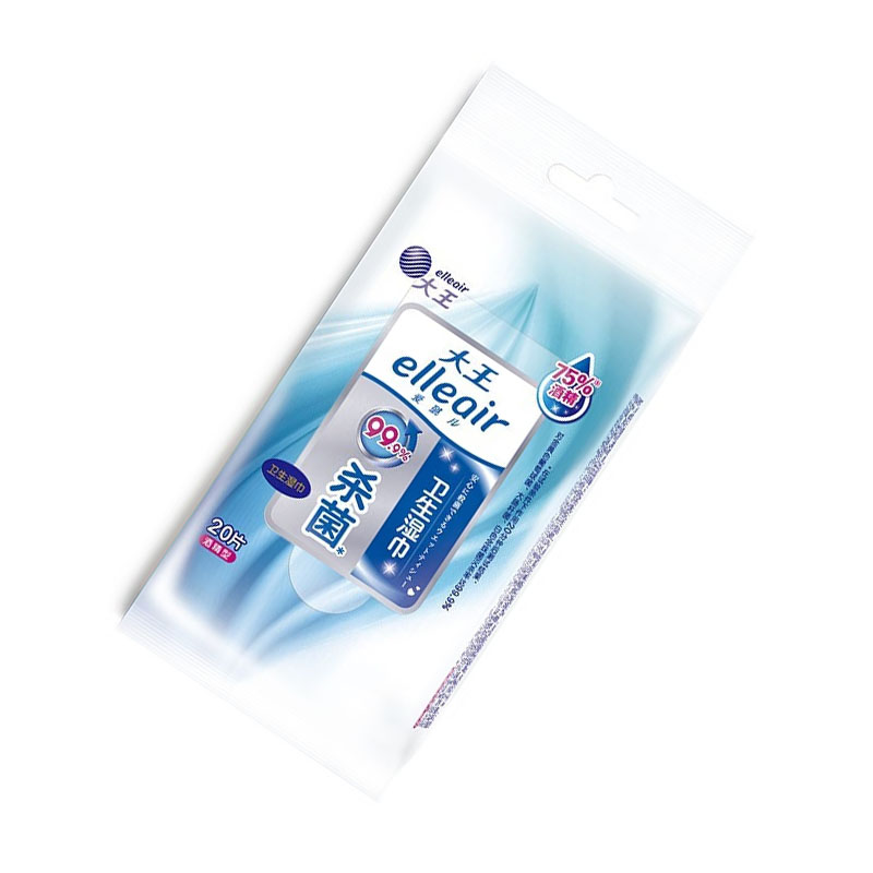 大王爱璐儿Elleair卫生湿巾含酒精 20抽/包 24包/箱高清大图