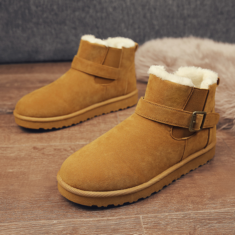 冬季雪地靴男加绒加厚保暖东北户外穿的温暖棉鞋时尚百搭男士棉靴