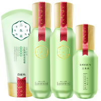 百雀羚三生花金心山茶沁肤致润礼盒（100g+100ml+100ml+30ml）修护补水舒缓细肤护肤套装四件套