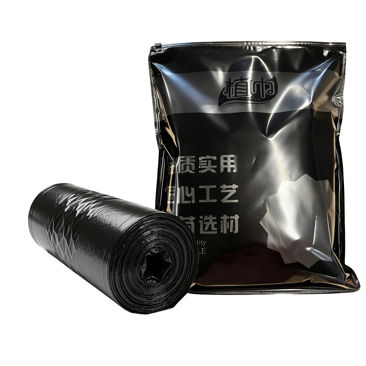 植巾 L190 45*50cm 常规 160个/包 垃圾袋 (计价单位:包) 黑色高清大图
