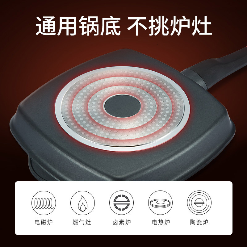 BRK煎锅德国埃尔朗根不粘锅煎锅B 麦饭石色不粘锅煎锅平底锅28cm 煎盘烤箱烘烤多用烹饪用具煎蛋饼煎牛排 手柄自由拆卸