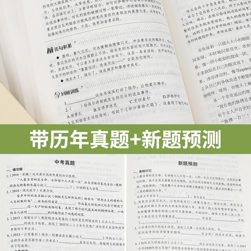 全2册 经典常谈+钢铁是怎样练成的[赠考点] [正版]全2册 经典常谈朱自清和钢铁是怎样炼成的 原著原版带考点八年级下册