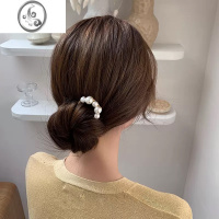 JiMi高级感珍珠u型发簪女简约现代日常发钗簪子盘发器发夹新中式头饰