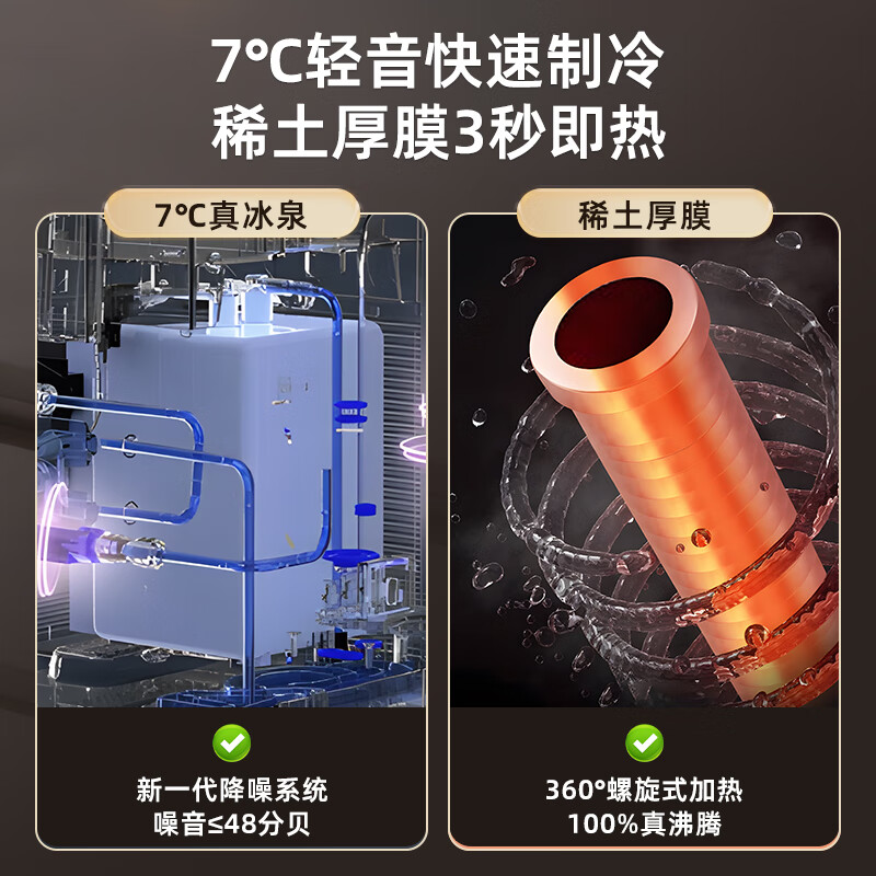 STUTZ气泡水净水器家用富锶矿化即热制冷直饮一体饮水机RO反渗透台式净饮机全自动免安装桌面加热净水机Q1冷热净矿气泡水高清大图