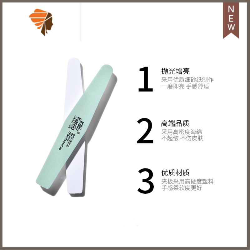磨指甲砂条粗抛光搓条耐磨家用美甲海绵搓条 三维工匠 美甲抛光条5支抛光折锉