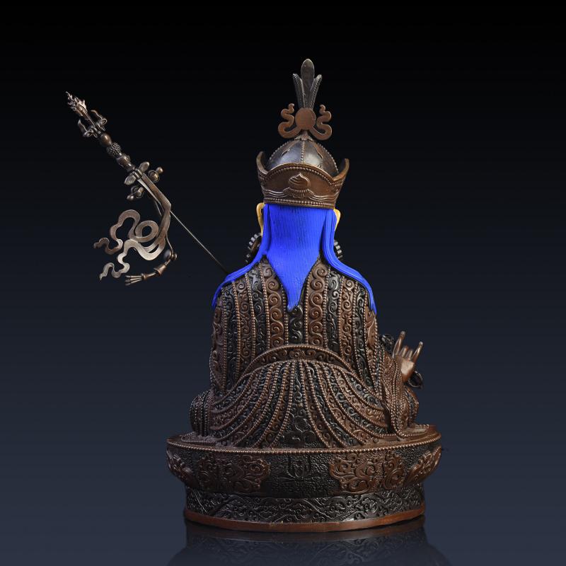 家柏饰(CORATED)莲花生大士佛像 莲花生大师佛像摆件尼泊尔工艺开脸画脸高清大图