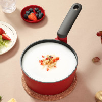 炊大皇奶锅 年轮系列奶锅(红色)18CM 家用泡面锅宝宝婴儿辅食锅高颜值不粘热牛奶煲汤奶锅NG18NLH