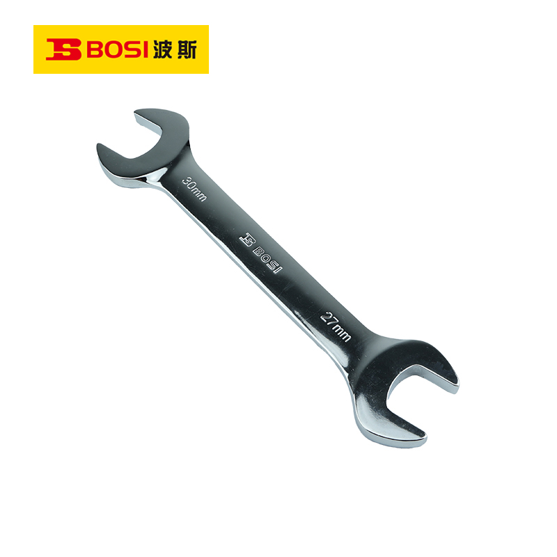 波斯(BOSI)精品开口扳手(27x30mm)把高清大图