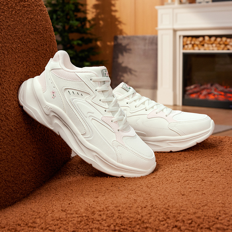 361°保暖加绒女鞋冬季革面加毛加绒女式运动休闲鞋轻便加毛女鞋高清大图