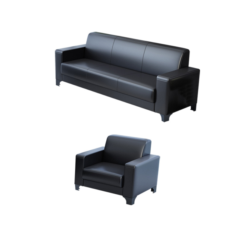 豫亨 办公沙发商务接待沙发简约皮沙发会客办公室沙发茶几组合会客沙发 单人位+三人位 800*800