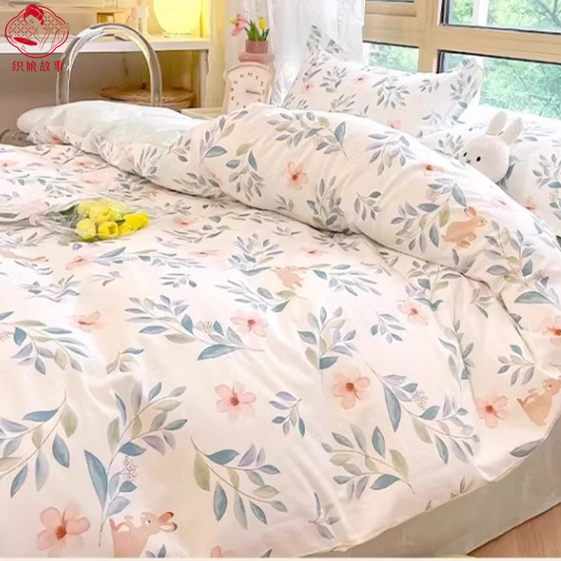 织娘故事 被套 全棉印花 180*220cm/床高清大图