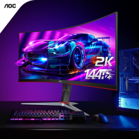 AOC27英寸144Hz电竞2K超清电脑显示器1MS曲面台式壁挂壁挂CQ27G2