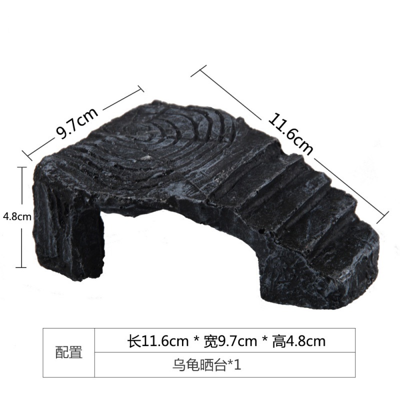 乌龟晒台龟缸晒背台爬坡阶梯山洞岩石躲避穴鱼缸假山造景高清大图