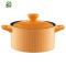 砂锅煲汤陶瓷石锅可高温明火燃气家用炖锅烹饪锅具小沙锅熬汤养生 FENGHOU 橘黄-浅汤锅3L-适合3-4人