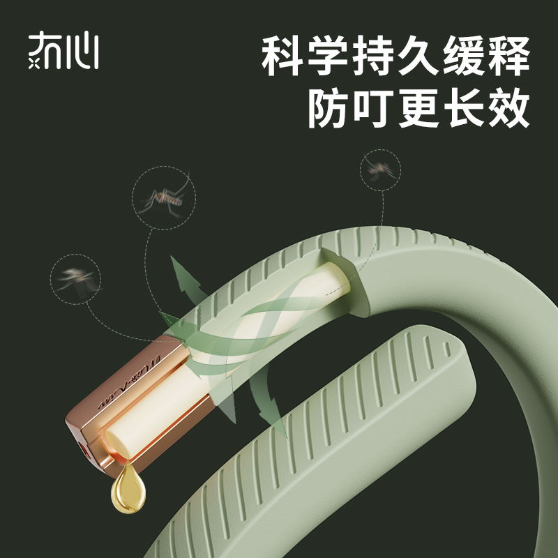 冇心Q49子夜蓝 驱蚊手环防蚊神器婴儿大人儿童夏季户外随身防蚊子贴环脚环扣