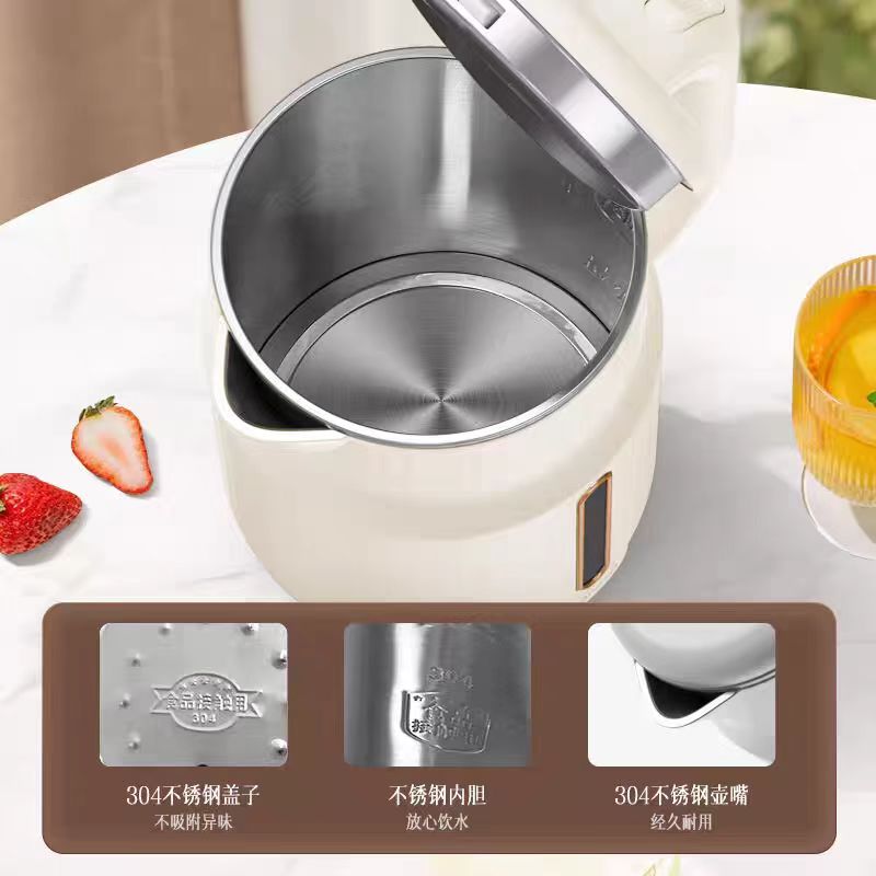 小画仙电水壶LDSH-1803 双层防烫热水壶1.8L大容量家用烧水壶 304不锈钢电热水壶自动断电高清大图