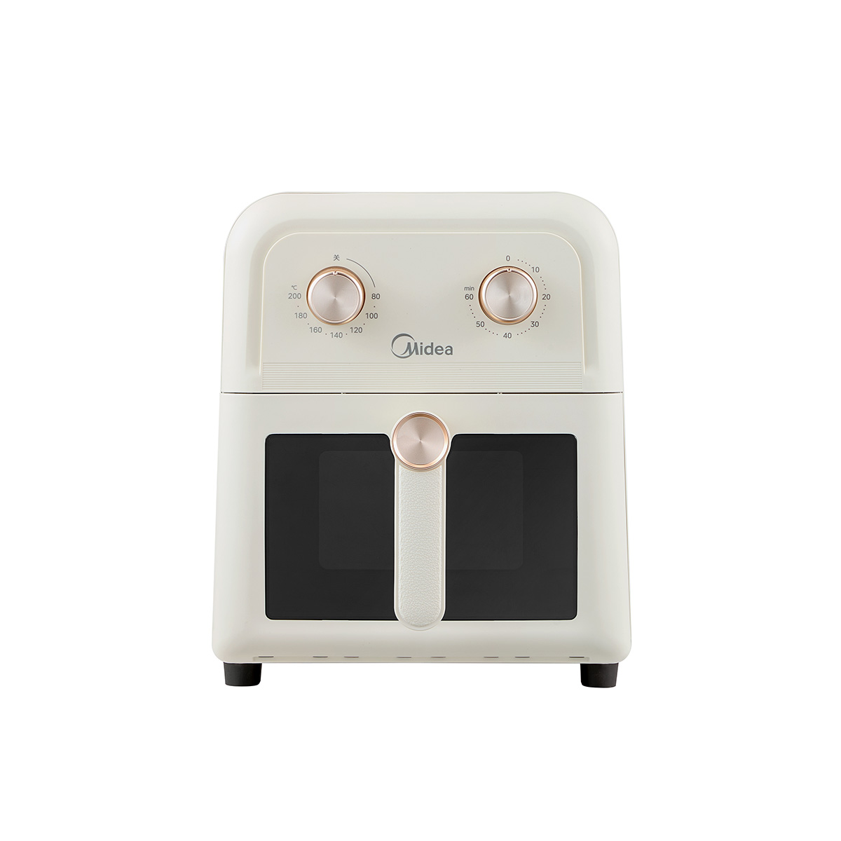 美的可视空气炸锅家用6L大容量多功能新款炸锅玻璃全金属 内外腔全金属 MF-KZE6081