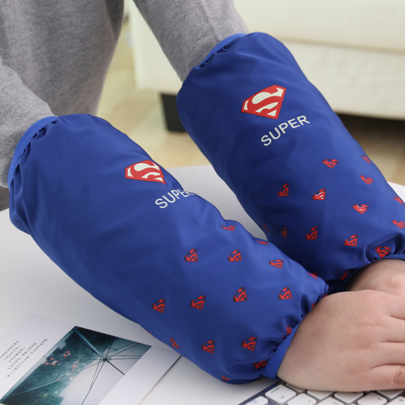 长款防水袖套男工作护袖套成人手袖套秋冬防水套袖女袖筒学生袖头黑色