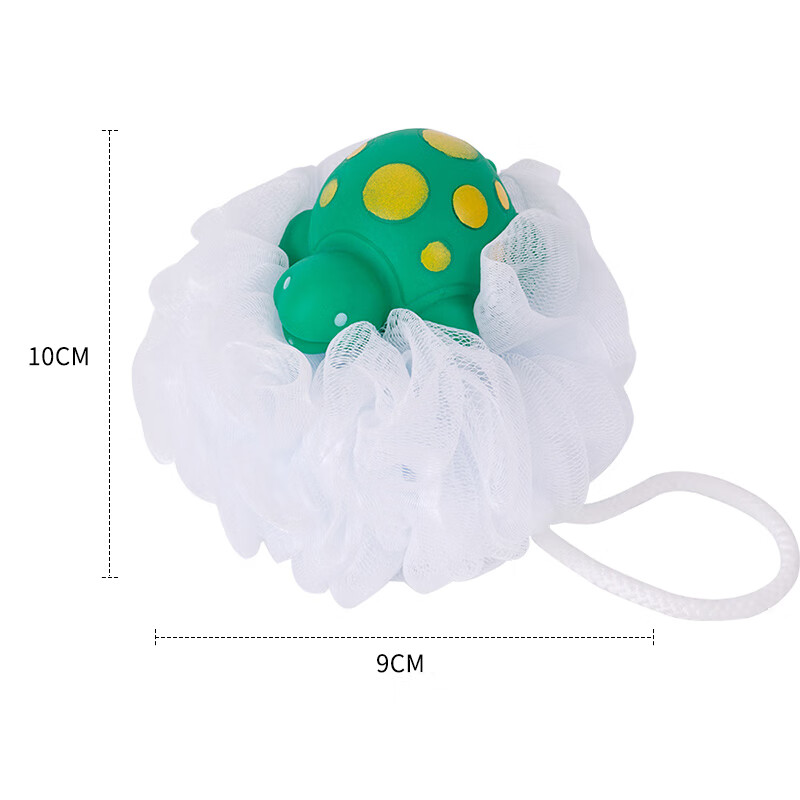 茶花感温变色浴花沐浴球搓澡巾泡澡球儿童浴花球 小乌龟K05001绿乌龟高清大图