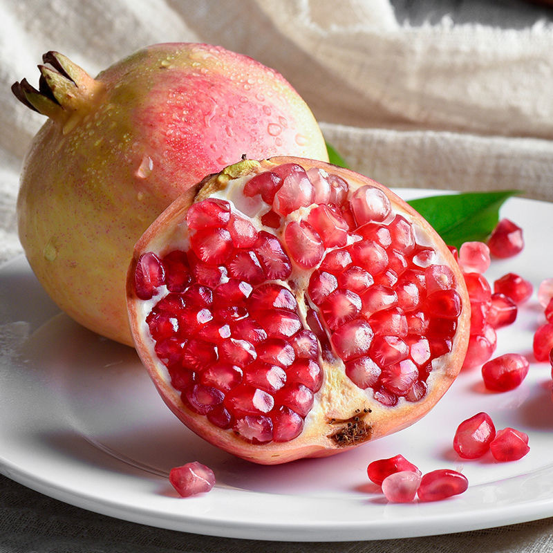 希悦果品突尼斯青皮石榴礼盒装净重5斤大果云南会理石榴新鲜无籽石榴