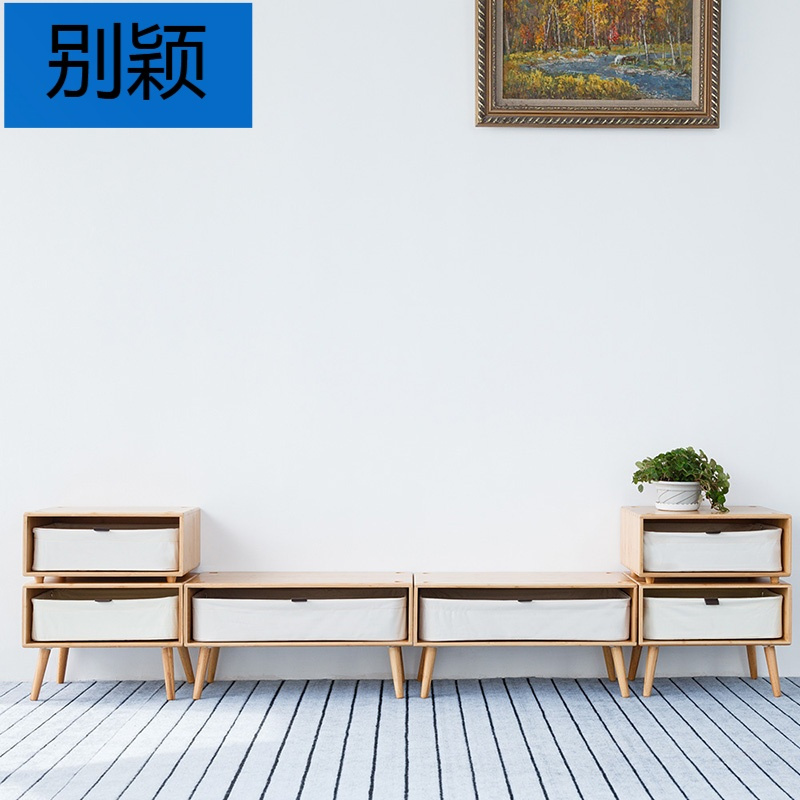 别颖橙舍 现代简约电视柜多功能家居小户型组合电视柜北欧客厅竹家具
