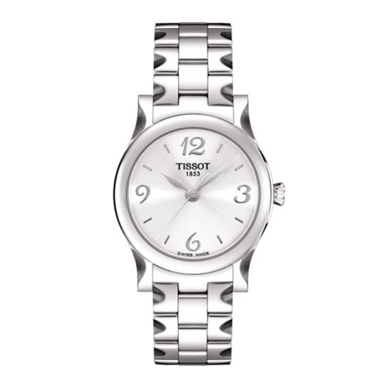 天梭 (TISSOT) 手表 时尚系列 休闲 间金 钢带 优雅 女士 石英表T028.210.11.037.00