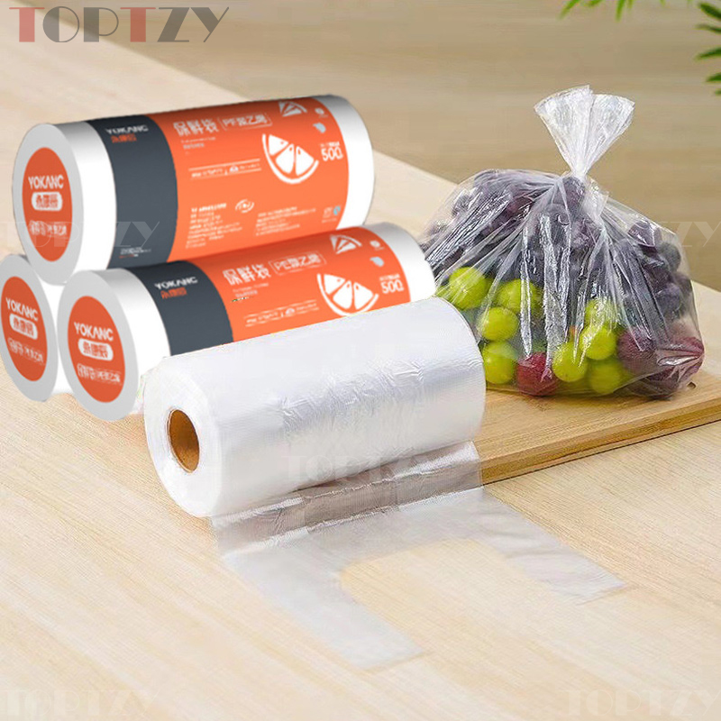toptzy TZ5071201 食品袋子保鲜袋超市塑料连卷袋 背心式中号25*30cm高清大图